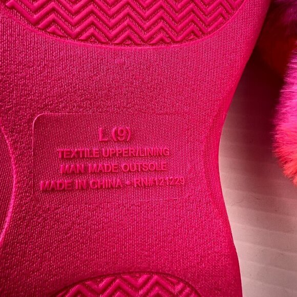 Fifth & Luxe Rainbow X Band Slippers Size 9 Fuchsia Pink - Picture 11 of 13
